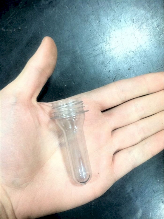 3. This is what a plastic water bottle looks like before compressed air is added: